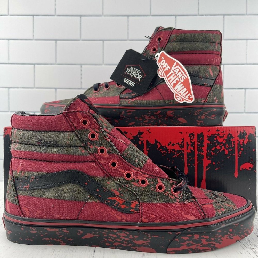 Vans x A Nightmare On Elm Street Size 9.5 US House Of Terror Womens 11 Sk8 Hi - Picture 2 of 12